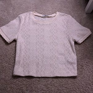 Short sleeve, cream, Zara top